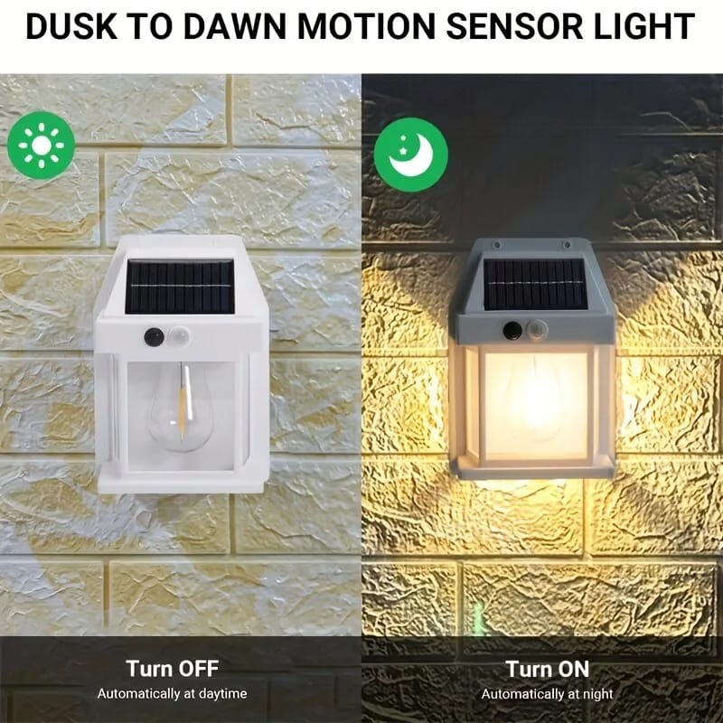 Solar Wall Lamp – Waterproof Outdoor Light (Motion Sensor)